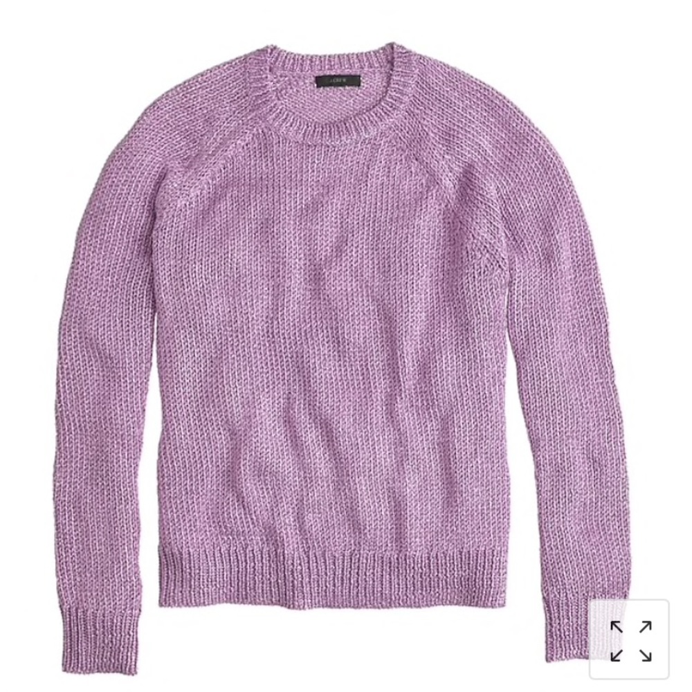 Metallic light purple JCrew sweater